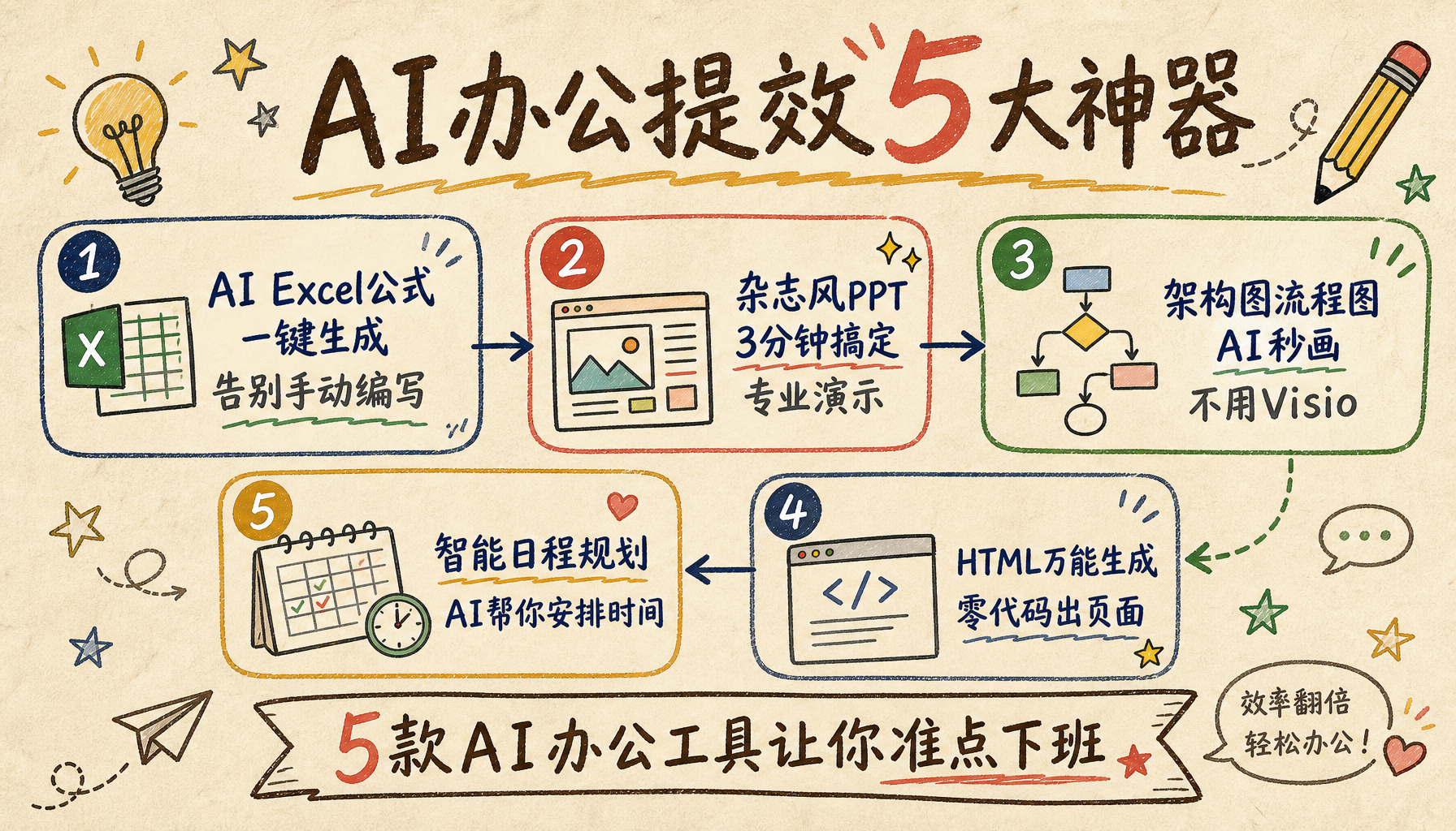 AI 办公工具怎么真正提效?PPT、表格、文档和日报的使用清单