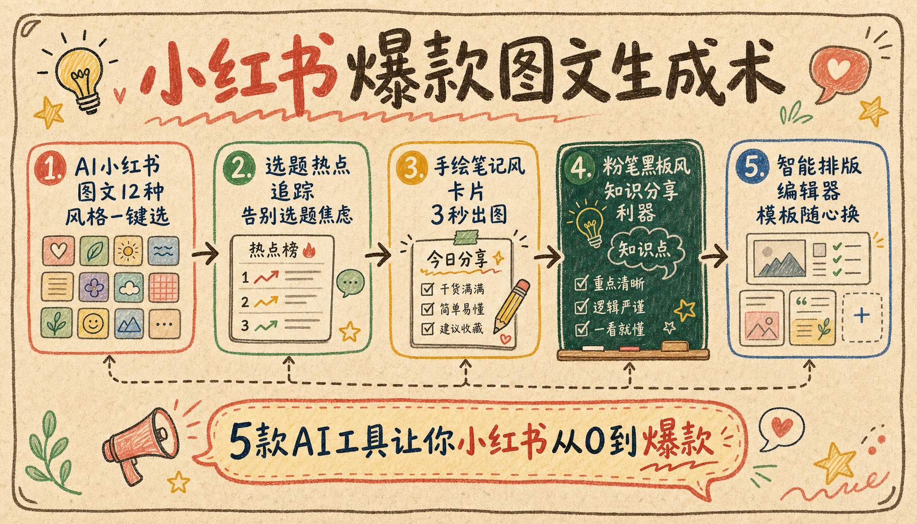 小红书图文如何用 AI 提高收藏率?选题、首图和内页结构指南